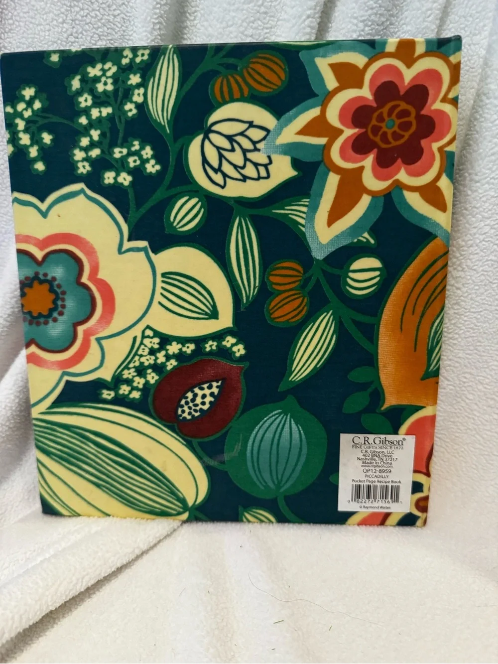 Floral Recipe Binder Notebook — Green Multi